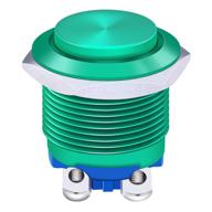 twidec / 16mm waterproof green metal shell momentary raised top push button switch 3a/12~250v spst 1no start button for car modification switch（quality assurance for 1 years） m-16-g-g logo