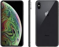 📱 восстановленный apple iphone xs max, версия для сша, 64 гб, космический серый - разблокированный логотип