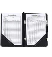 🏌️ premium leather golf scorecard holder - waterproof, statistic & score tracking - scott edward logo