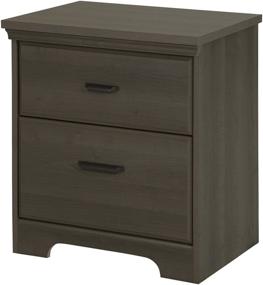 img 3 attached to 🌙 South Shore Versa 2-Drawer Nightstand-Gray Maple: Stylish Storage Solution for Bedrooms