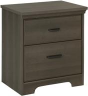 🌙 south shore versa 2-drawer nightstand-gray maple: stylish storage solution for bedrooms логотип