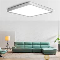 modern 12 inch square led ceiling light fixtures - 24w flush mount, daylight white lamp for bedroom, kitchen, bathroom logo