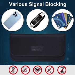 img 2 attached to 📱 Wisdompro Faraday Bag - Ultimate RFID Signal Blocking Cage Pouch for Cell Phone Privacy & Car Key FOB Protection - Anti-Tracking & Anti-Spying Case Blocker, Black