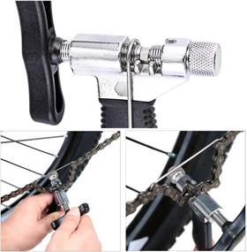 img 2 attached to 🔧 Oumers Bike Chain Tool + Chain Checker: 2-in-1 Universal Bicycle Chain Repair Tool and Bike Chain Splitter Cutter Breaker with Chain Wear Indicator for 7, 8, 9, 10 Speed Chain Link Maintenance