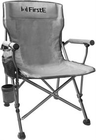 img 4 attached to 🪑 Portable Camping Chair - Durable Folding Chair with Soft Foam Pad, Cup Holder, and Side Pocket - Ideal Outdoor Chair for Camping, Beach, Fishing, Lawn, Picnic - Supports Up to 330lbs