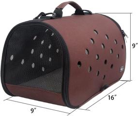 img 3 attached to 🐾 Convenient and Secure Petsfit 16 X 9 X 9 Inches EVA Pet Carrier for Small Pets: Cat, Ferret, Bunny – Soft-Sided Travel Companion