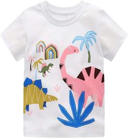 img 3 attached to 🐸 Frogwill Toddler Dinosaur Sleeve T Shirt: Stylish Boys' Tops, Tees & Shirts