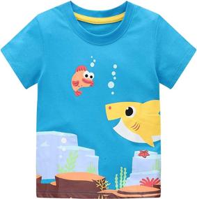 img 1 attached to 🐸 Frogwill Toddler Dinosaur Sleeve T Shirt: Stylish Boys' Tops, Tees & Shirts