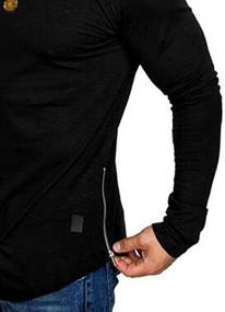 img 1 attached to Romwe Sleeve Pullover Shirt Black Men's Clothing in T-Shirts & Tanks