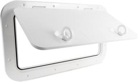 img 4 attached to 🚢 Five Oceans Marine Boat Deck Access Hatch - Locking Slam Latch Handle, Easy Install - (15 11/16" x 12 7/8") and (23 1/2" x 13 5/8") Sizes