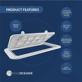 img 3 attached to 🚢 Five Oceans Marine Boat Deck Access Hatch - Locking Slam Latch Handle, Easy Install - (15 11/16" x 12 7/8") and (23 1/2" x 13 5/8") Sizes