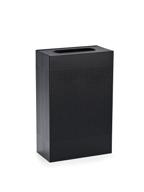 rubbermaid commercial silhouette designer wastebasket: rectangular, 13-gallon, black - sleek and functional logo