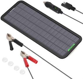 img 4 attached to 🌞 ALLPOWERS 18V 12V 5W Portable Solar Panel Battery Charger for Car, Boat, Motorcycle, RV Batteries