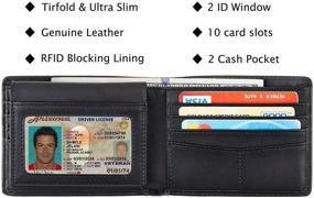 img 2 attached to 🔒 Ultimate Secure RFID Blocking Wallets by Travelambo: Crafted with Genuine Leather