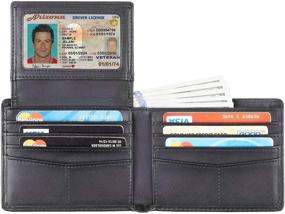 img 4 attached to 🔒 Ultimate Secure RFID Blocking Wallets by Travelambo: Crafted with Genuine Leather