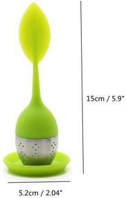 img 3 attached to ☕ Silicone Handle Tea Infuser: Stainless Steel Strainer with Leaf Shape for Tea Cups, Mugs, Teapots (Random Color)