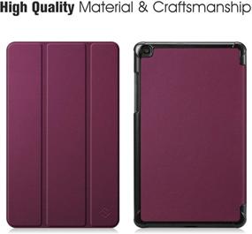 img 2 attached to Fintie SlimShell Case for Samsung Galaxy Tab A 8.0 2019 (SM-T290 Wi-Fi, SM-T295 LTE) without S Pen – Ultra Thin Lightweight Tri-Fold Stand Cover in Purple