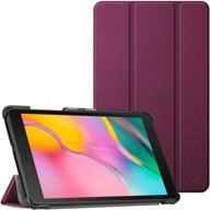 fintie slimshell case for samsung galaxy tab a 8.0 2019 (sm-t290 wi-fi, sm-t295 lte) without s pen – ultra thin lightweight tri-fold stand cover in purple logo