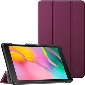 img 4 attached to Fintie SlimShell Case for Samsung Galaxy Tab A 8.0 2019 (SM-T290 Wi-Fi, SM-T295 LTE) without S Pen – Ultra Thin Lightweight Tri-Fold Stand Cover in Purple