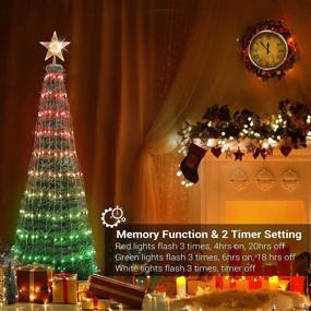 img 1 attached to 🎄 Joomer 6-футовая искусственная складная рождественская елка с 314 светодиодными лампочками для изменения цвета, пультом дистанционного управления и таймером: Покупайте сейчас!