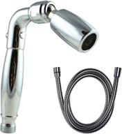 🚿 high sierra's metal handheld shower head - trickle valve, 72" metal hose, silicone inner tube - low flow 2.0 gpm - sleek chrome finish logo