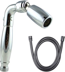 img 4 attached to 🚿 High Sierra's Metal Handheld Shower Head - Trickle Valve, 72" Metal Hose, Silicone Inner Tube - Low Flow 2.0 GPM - Sleek Chrome Finish