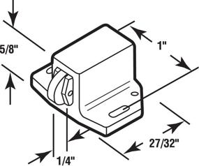 img 1 attached to Prime-Line Products M 6064 Shower Door Catch: Durable Nylon Roller, Classic White