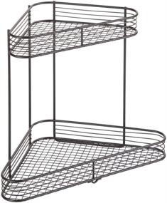 img 2 attached to 🛍️ Multi-Purpose Metal Wire Vanity Caddy with 2-Tier Baskets - Ideal for Countertops, Desks, Dressers, Bathrooms - Set of 1, Corner Shelf