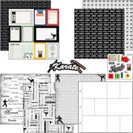 get crafty with the scrapbook customs themed paper and stickers kit, karate journal logo