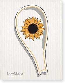 img 1 attached to Introducing the Innovative New Metro Design Reusable Swedish Dishcloth, 6.75 x 8-Inches – Sunflower Edition