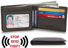 img 2 attached to KALMOR RFID Blocking Multi Card Leather Wallet – Ultimate Protection for Men's Accessories