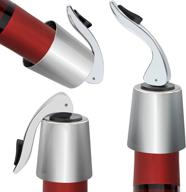 🍷 bgmaximum 3 pack stainless steel wine stoppers: reusable sealers for preserving wine freshness – perfect gift for wine lovers логотип