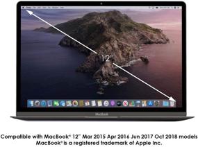 img 1 attached to 🔒 защитная пленка для экрана Privacy Glass amphi для MacBook (12"; 2015-2019) Модели: закаленное стекло, антивандальная, устойчивая к царапинам, съемный фильтр конфиденциальности