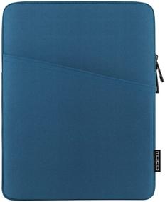 img 4 attached to 📱 MoKo Tablet Sleeve Case - Fits iPad Pro 11, iPad 9th-7th Gen, iPad Air 4 & 3, Galaxy Tab A, S6, S7 - Peacock Blue Polyester Bag with Pocket - 9-11 Inch