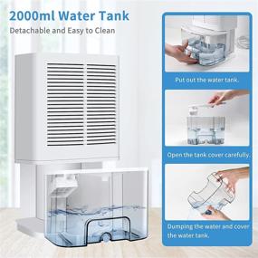 img 1 attached to 🏠 Gocheer Upgraded 550 Sq.ft Dehumidifier for Home with Drain Hose - Ideal for Basements, Bathrooms, Bedrooms, Closets, Kitchens, Garages, RVs - Efficiently Removes Humidity - 2000ML (64oz) Water Tank