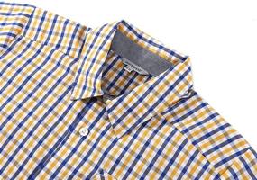 img 1 attached to 👕 Bienzoe Cotton Button-Up Sports Shirts for Boys' Clothing