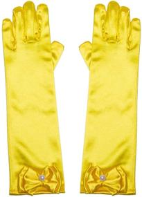 img 4 attached to 👸 Adorable Long Elbow Length Princess Gloves for Little Girls – Perfect for Birthdays, Weddings, Holidays & Costume Parties