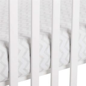 img 1 attached to 🛏️ Andi Mae Watercolor Grey Chevron Crib Sheet - Premium 100% Jersey Cotton - Perfect Fit for Standard Crib or Toddler Mattresses