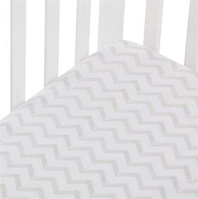 img 4 attached to 🛏️ Andi Mae Watercolor Grey Chevron Crib Sheet - Premium 100% Jersey Cotton - Perfect Fit for Standard Crib or Toddler Mattresses