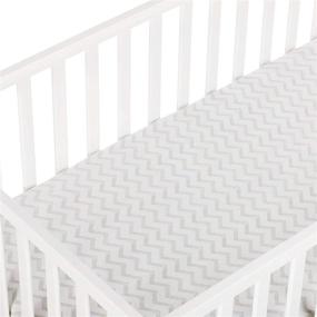 img 2 attached to 🛏️ Andi Mae Watercolor Grey Chevron Crib Sheet - Premium 100% Jersey Cotton - Perfect Fit for Standard Crib or Toddler Mattresses