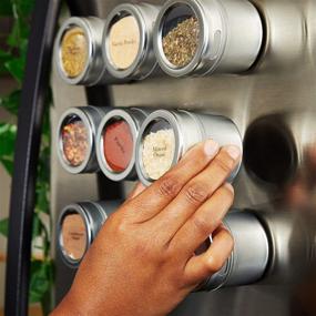 img 2 attached to Organize Your Spice Collection with 20 Magnetic Spice Containers – Clear Tins with 3.4 Oz Capacity, Including 94 Labels!