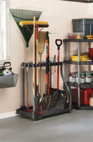 img 1 attached to 🔧 Rubbermaid Deluxe Tool Tower: Ultimate Garage Storage Solution, Organize up to 40 Tools, Black (FG5E2800MICHR)