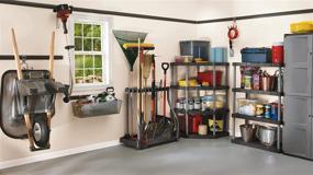 img 2 attached to 🔧 Rubbermaid Deluxe Tool Tower: Ultimate Garage Storage Solution, Organize up to 40 Tools, Black (FG5E2800MICHR)