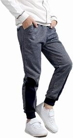 img 2 attached to 👖 Ultimate Comfort meets Style: Rolanko Fleece Athletic Sweatpants with Pockets for Boys