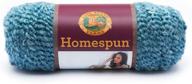 lion brand yarn 790-439 homespun yarn in tourmaline: luxurious and vibrant fiber for crafting logo