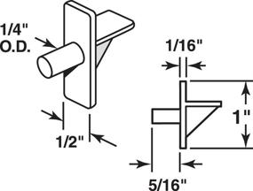 img 1 attached to 🔍 PRIME-LINE Products U 10136 Clear Plastic Shelf Support Peg, 1/4-Inch, Pack of 8