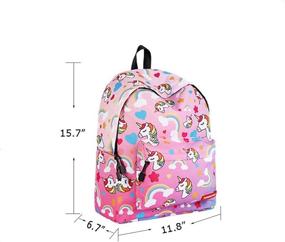 img 2 attached to Rainbow Unicorn Backpack Pencil School