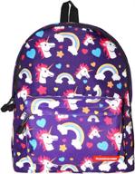 rainbow unicorn backpack pencil school logo