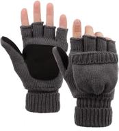 🧤 flammi convertible thinsulate fingerless men's accessories: comfortable and versatile insulation for all-weather use logo