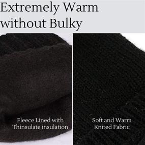 img 1 attached to 🧤 Flammi Convertible Thinsulate Fingerless Men's Accessories: Comfortable and Versatile Insulation for All-Weather Use